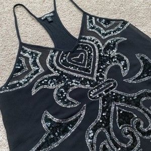 👚 EXPRESS Sequins Sheer Top.